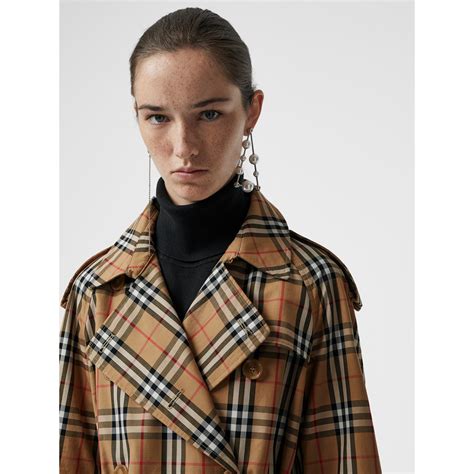 burberry vintage check cotton trench coat|authentic vintage burberry trench coat.